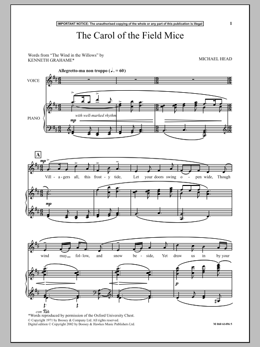 Produktbild zu: The Carol Of The Field Mice