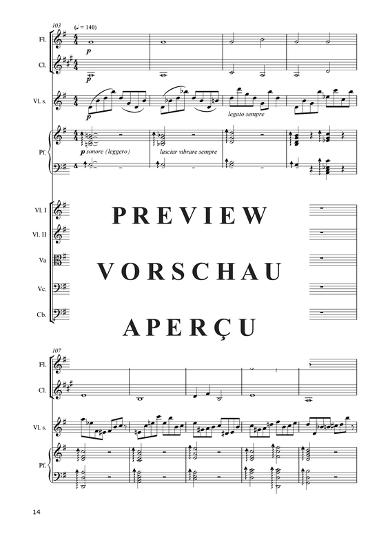 Product gallery: Page 16 of 21 Hommage à la Pologne (2015) , ,  (ensemble for violin solo, piano, flute, clarinet + string quintet)