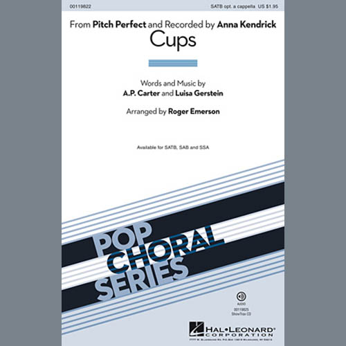 Product picture to: Cups (from Pitch Perfect) (arr. Roger Emerson)