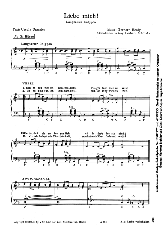 Product picture to: Liebe mich! Gerd Natschinski mit seinem Orchester