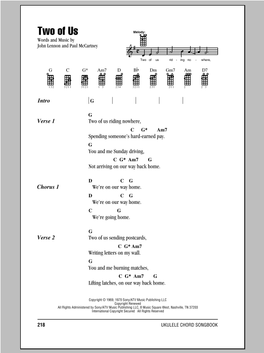 Product gallery: Page 1 of 1 Two Of Us, The Beatles