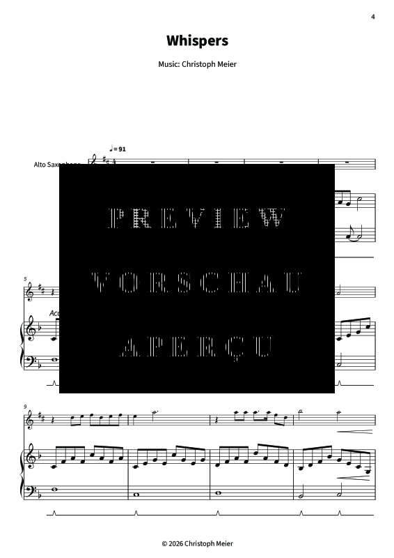 gallery: Ten Gentle Melodies For Weddings, Church And Other Occasions, , Altsaxophon und Klavier