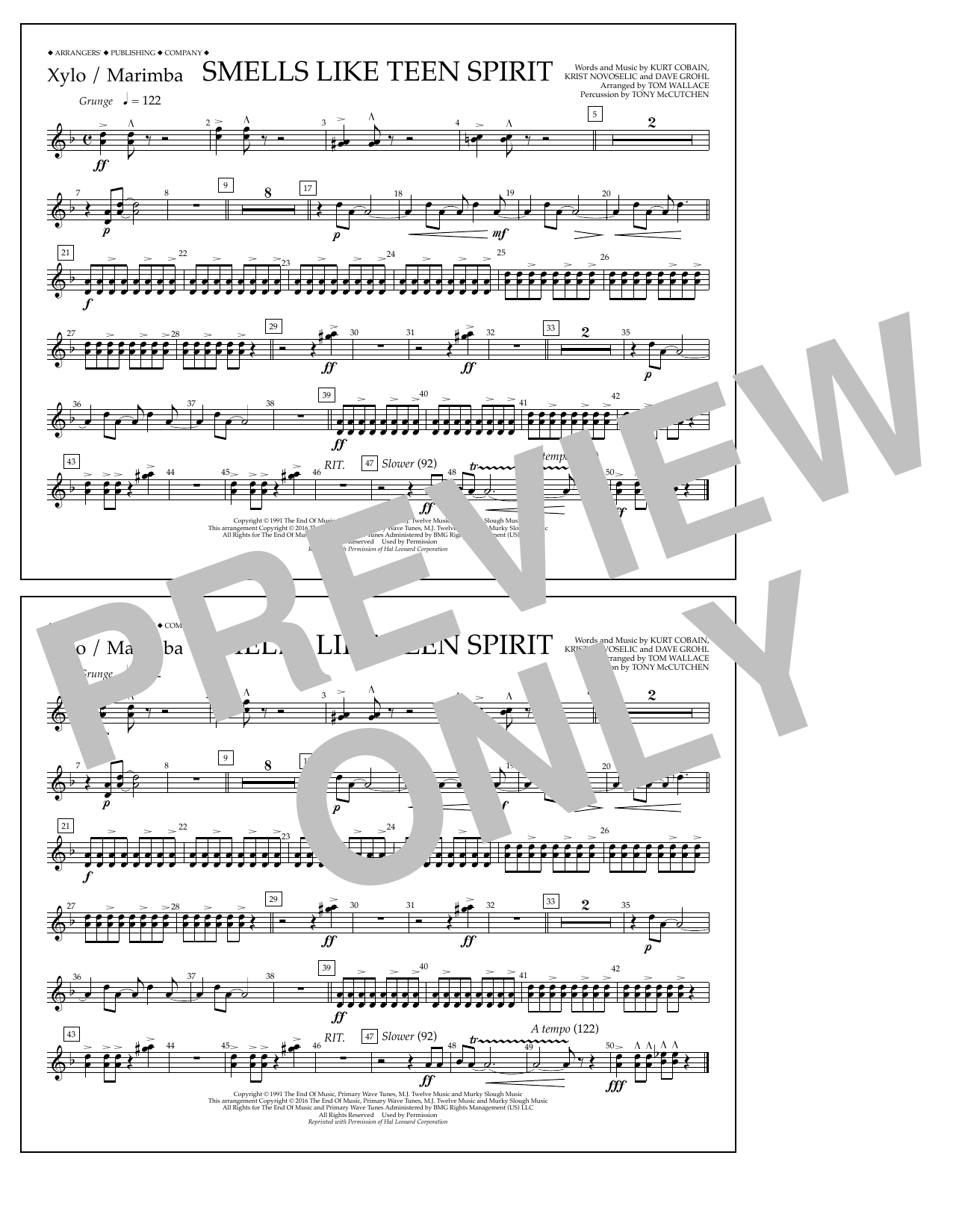 Produktbild zu: Smells Like Teen Spirit - Xylophone/Marimba