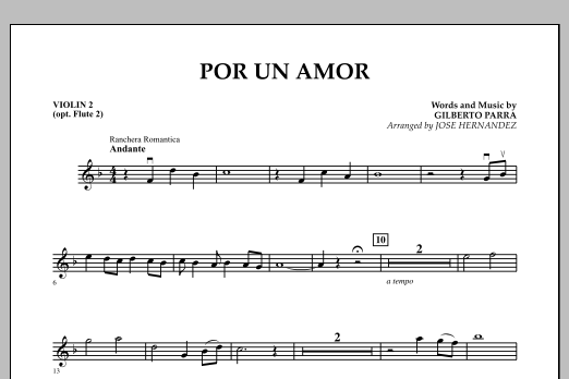 Produktbild zu:  Por Un Amor - Violin 2 - Gilberto Parra
