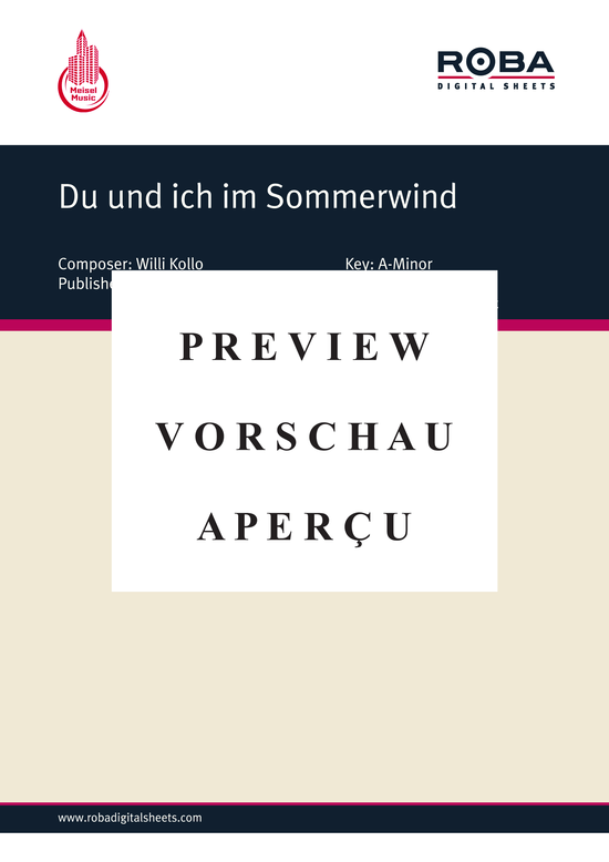 Produktgalerie: Seite 2 von 4 Du und ich im Sommerwind, 	, Klavier und Gesang