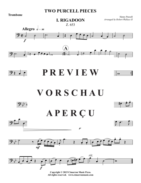 Produktgalerie: Seite 8 von 8 Two Purcell Pieces , , (Blechbläserquartett)