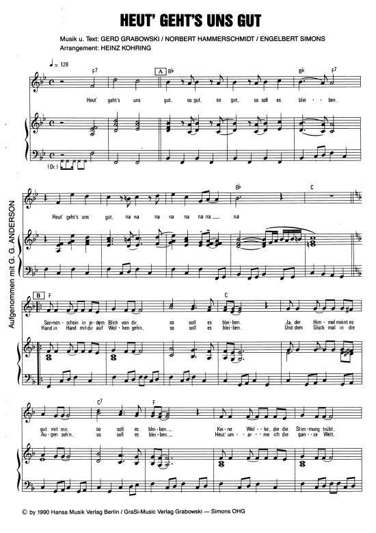Produktbild zu: Heut geht's uns gutG.G. Anderson