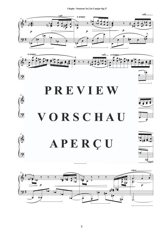 Product gallery: Page 4 of 10 Nocturne No. 2 in G major Op. 37, , Solo Piano