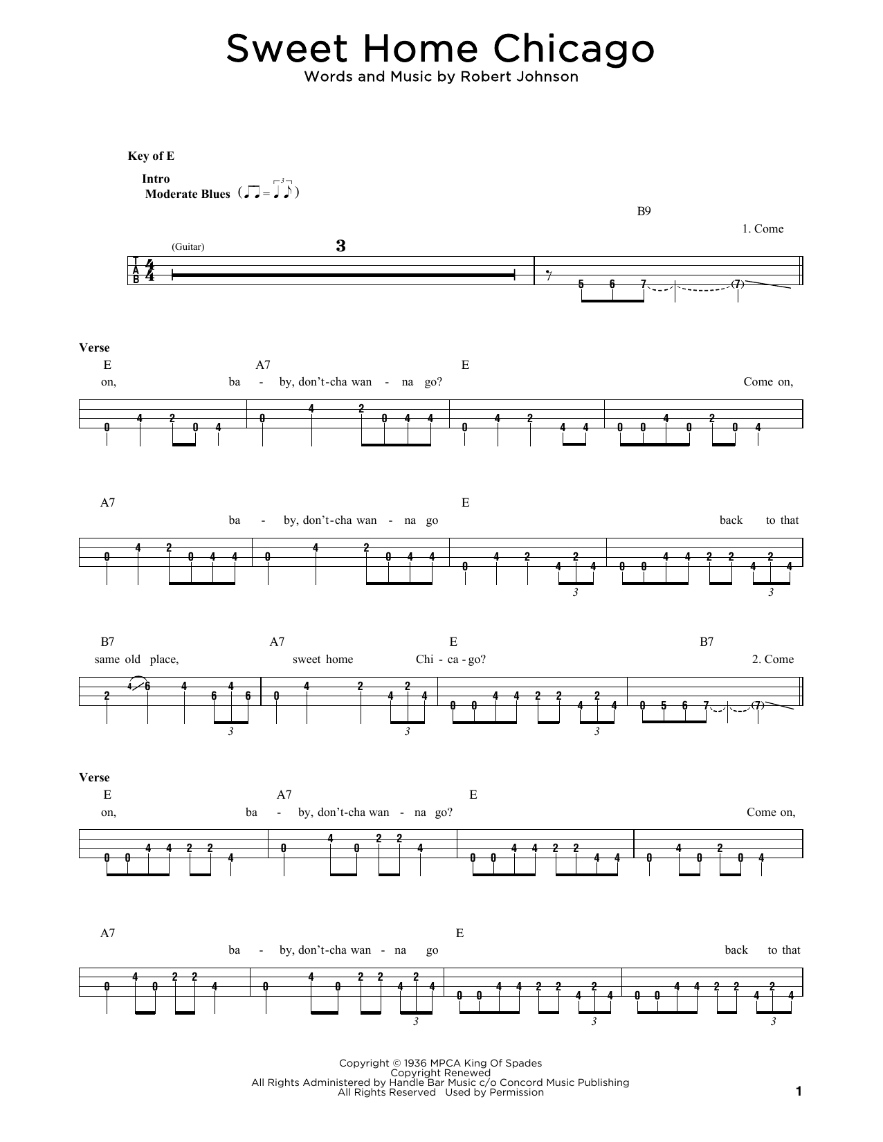 Produktgalerie: Seite 1 von 1 Sweet Home Chicago, Robert Johnson, E-Bass, Gitarre