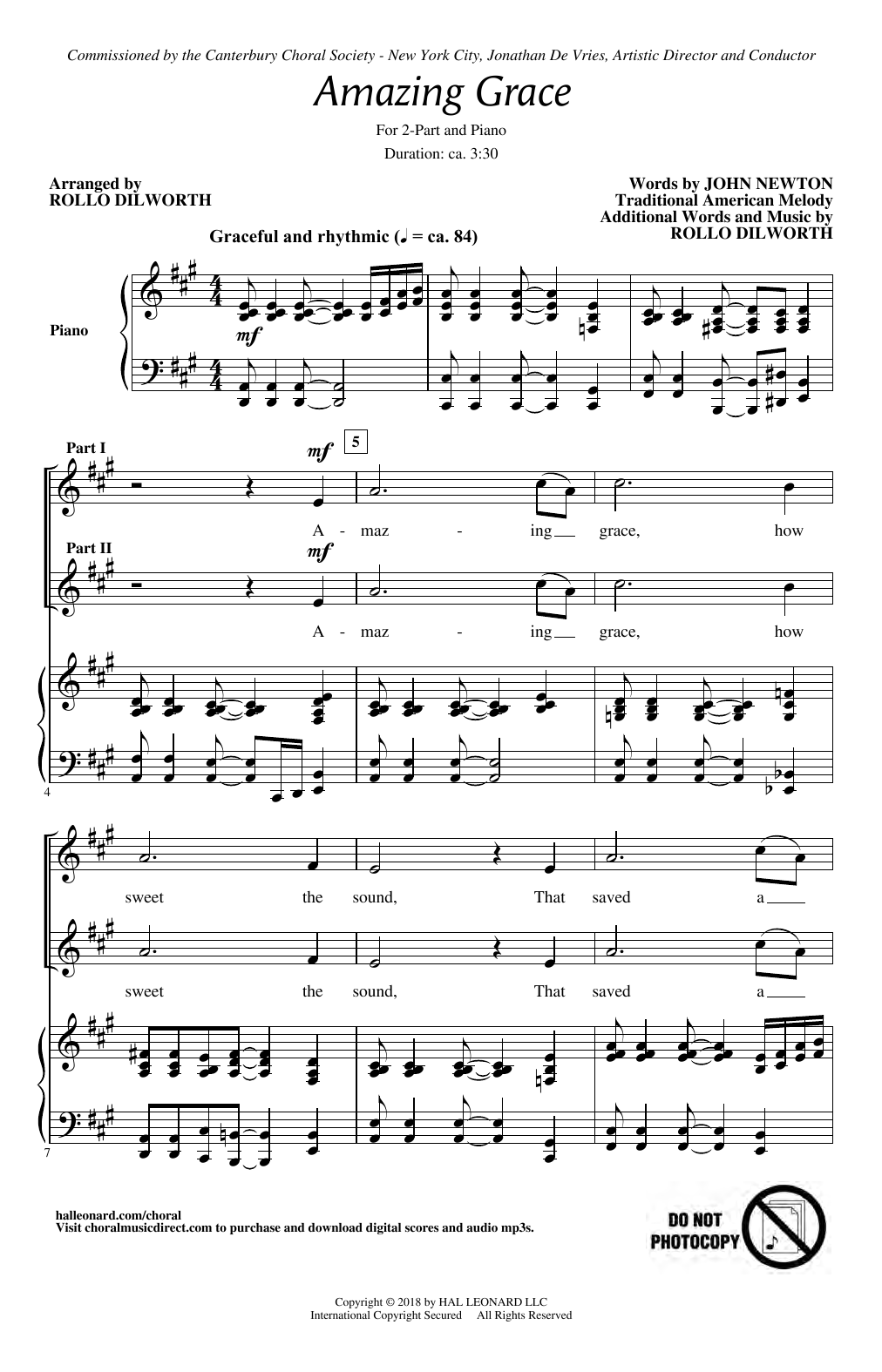 Produktbild zu: Amazing Grace (arr. Rollo Dilworth)