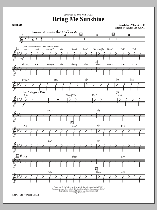 Produktgalerie: Seite 1 von 1 Bring Me Sunshine - Guitar, Kirby Shaw, Chor