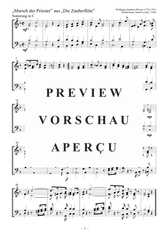 Produktgalerie: Seite 2 von 3 Marsch der Priester aus: Die Zauberflöte, , Posaunenchor