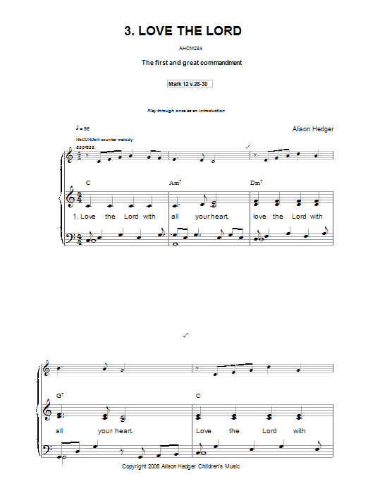 Produktbild zu: Love The Lord