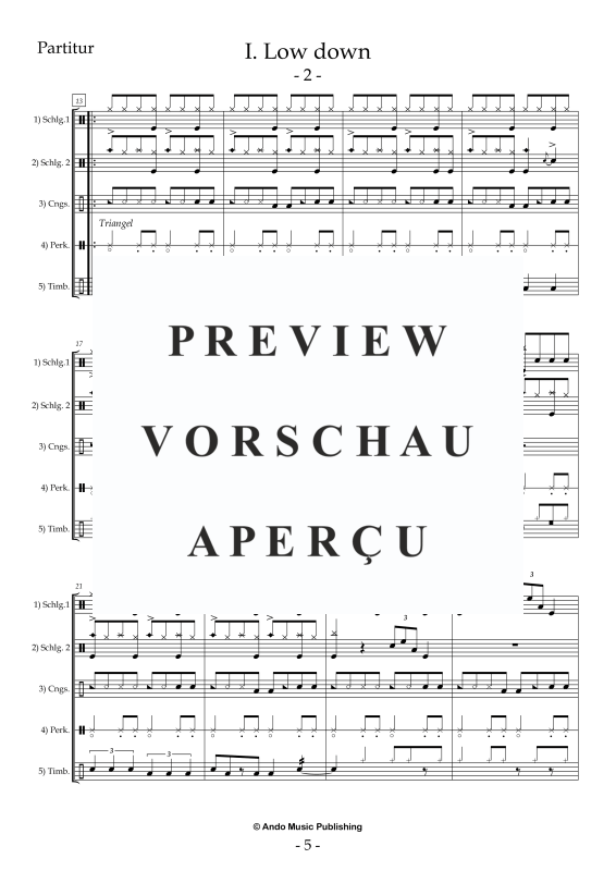Produktgalerie: Seite 7 von 11 5 Ensemble Stücke für fünf Percussion Spieler, , Perkussion Ensemble Quintett