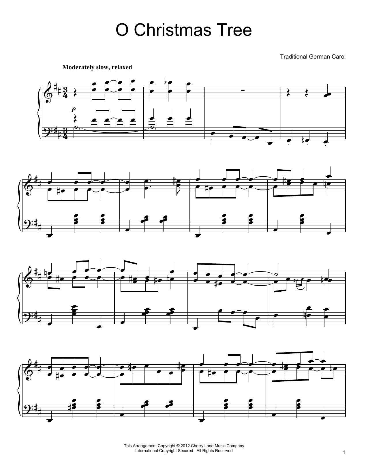 Product gallery: Page 1 of 1 O Christmas Tree [Ragtime version], Traditional German Carol