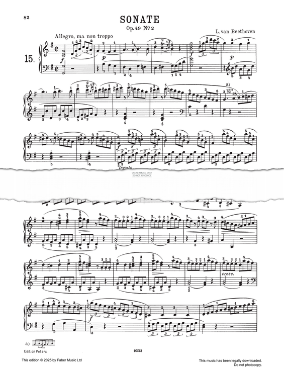 Produktgalerie: Seite 1 von 1 Sonata in G major op.49.2, Ludwig van Beethoven, Klavier