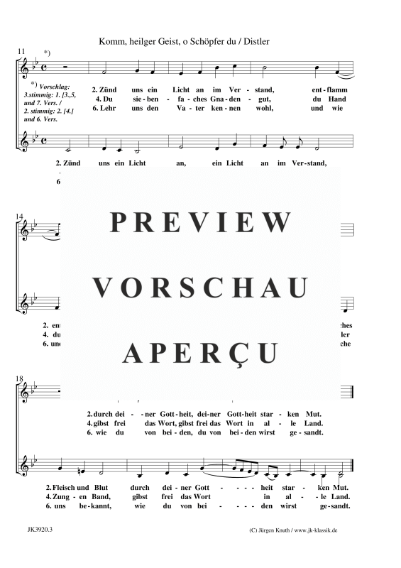 gallery: Komm, heilger Geist, o Schöpfer du , , (Gemischter Chor)