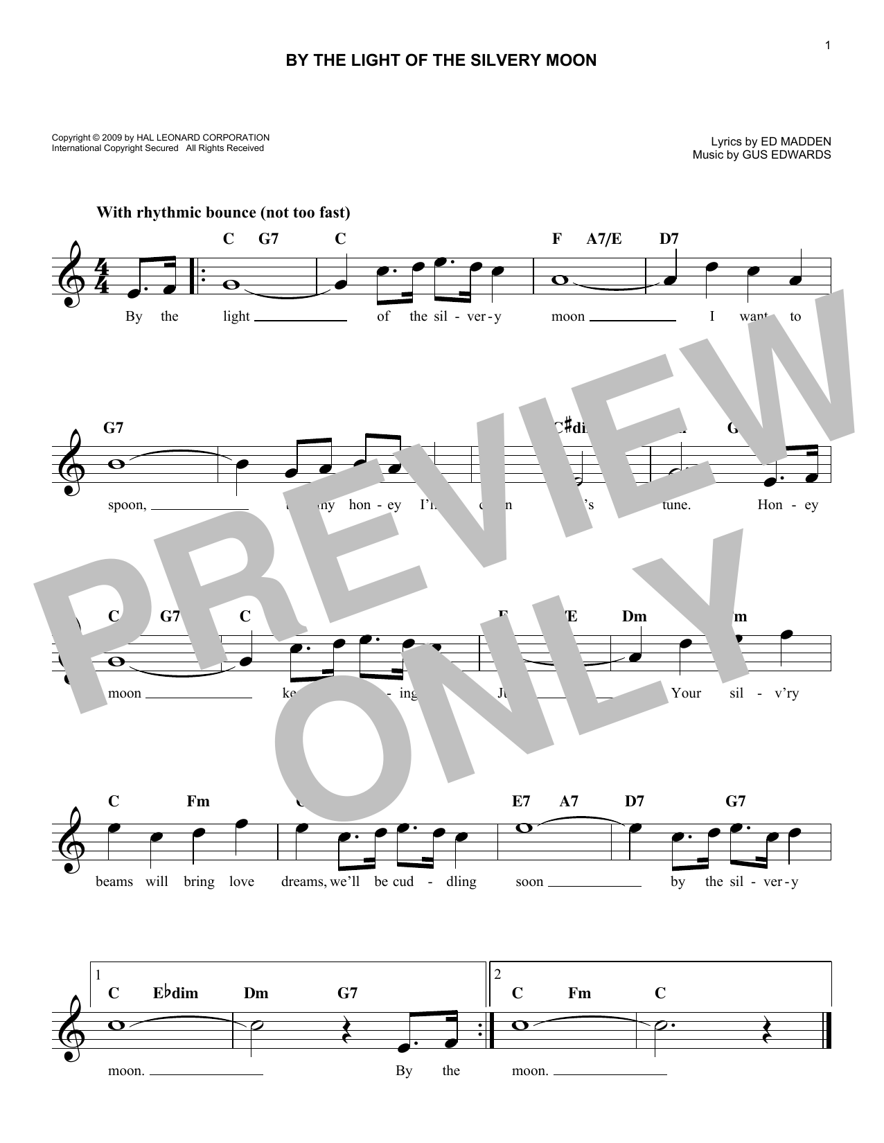 Product gallery: Page 1 of 1 By The Light Of The Silvery Moon, Ed Madden