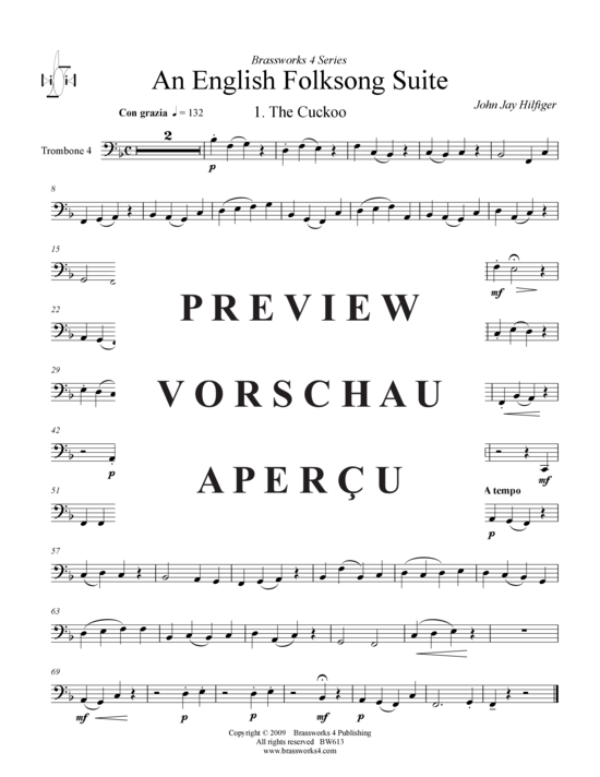 Product gallery: Page 17 of 19 English Folksong Suite, An , , (Trombone Quartet)