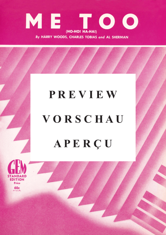 Produktgalerie: Seite 2 von 8 Me Too (Ho-Ho Ha-Ha!) , Day, Doris, (Klavier und Gesang)