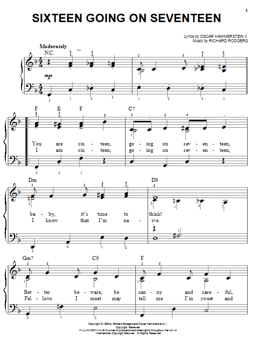 Produktbild zu: Sixteen Going On Seventeen (from The Sound of Music)