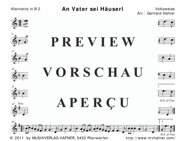 gallery: An Vater sei Häuserl, , (woodwind and brass)