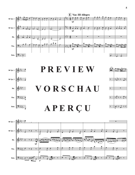 Produktgalerie: Seite 6 von 21 Variations on America , , (Blechbläserquintett)