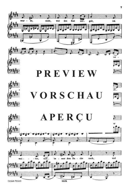 Product gallery: Page 3 of 7 Wohin D.795-2 (Die Schöne Müllerin), , Low Voice and Piano