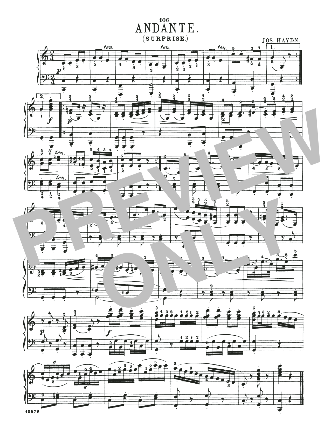 Product picture to: Andante In C Major ("Surprise")