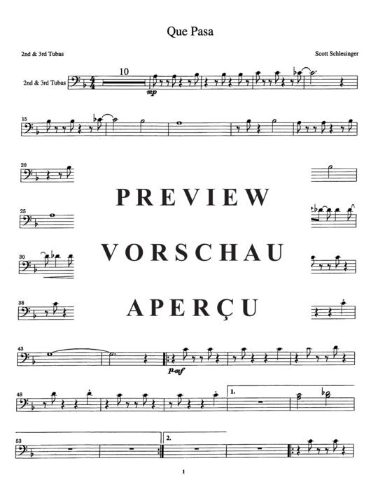 Produktgalerie: Seite 18 von 21 Que Pasa , , (Tuba Ensemble 1-7 Tuben )