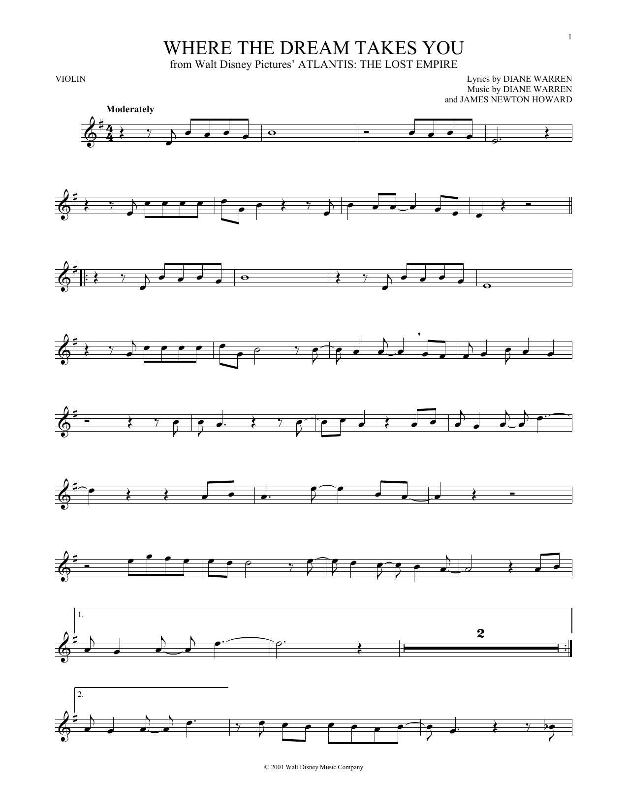 Product gallery: Page 1 of 1 Where The Dream Takes You, James Newton Howard