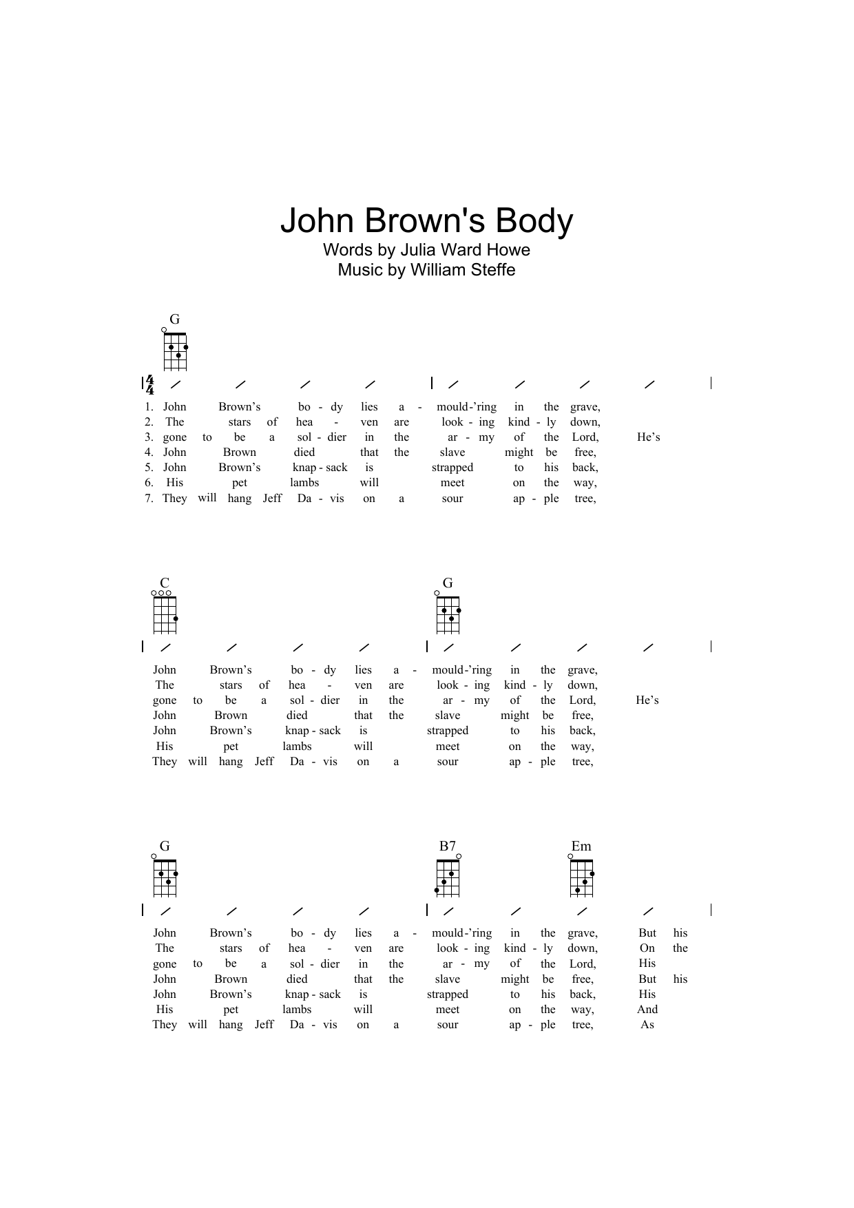 Product gallery: Page 1 of 1 John Brown's Body, Traditional