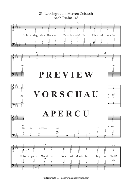 Product gallery: Page 2 of 3 Lobsingt dem Herren Zebaoth , , (mixed choir)