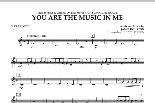Product picture to: You Are The Music In Me (from High School Musical 2) - Bb Clarinet 2