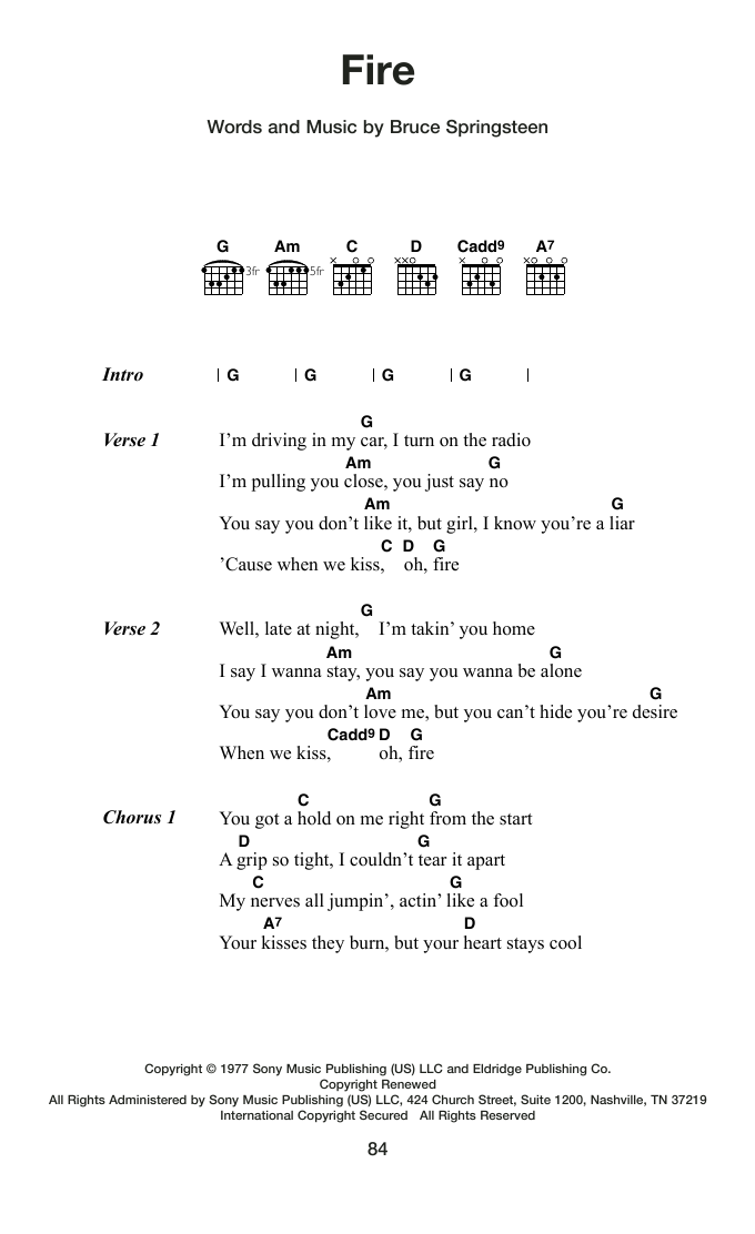 Produktgalerie: Seite 1 von 1 Fire, Bruce Springsteen, Gitarre
