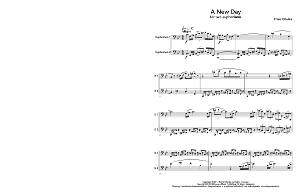 Produktgalerie: Seite 1 von 11 A New Day, , (Duett Euphonium)