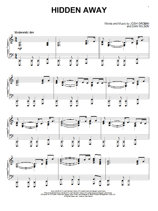 Product gallery: Page 1 of 1 Hidden Away, Josh Groban
