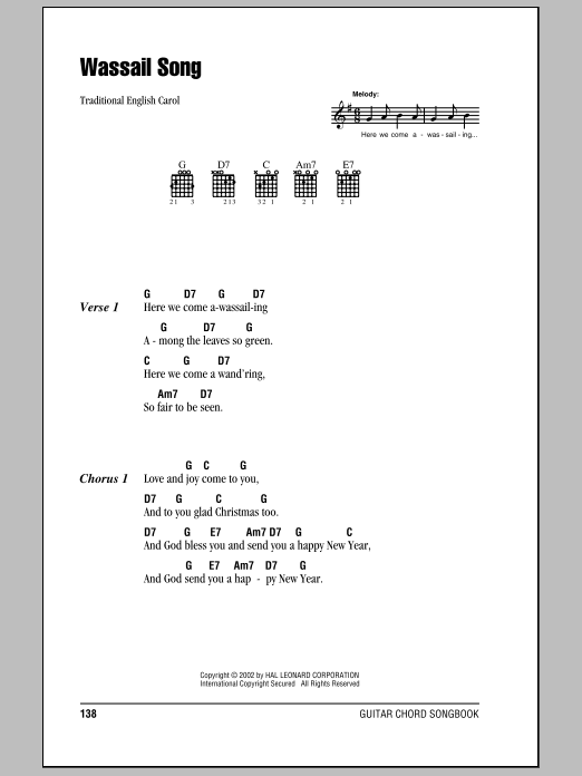 Product gallery: Page 1 of 1 Wassail Song, Traditional