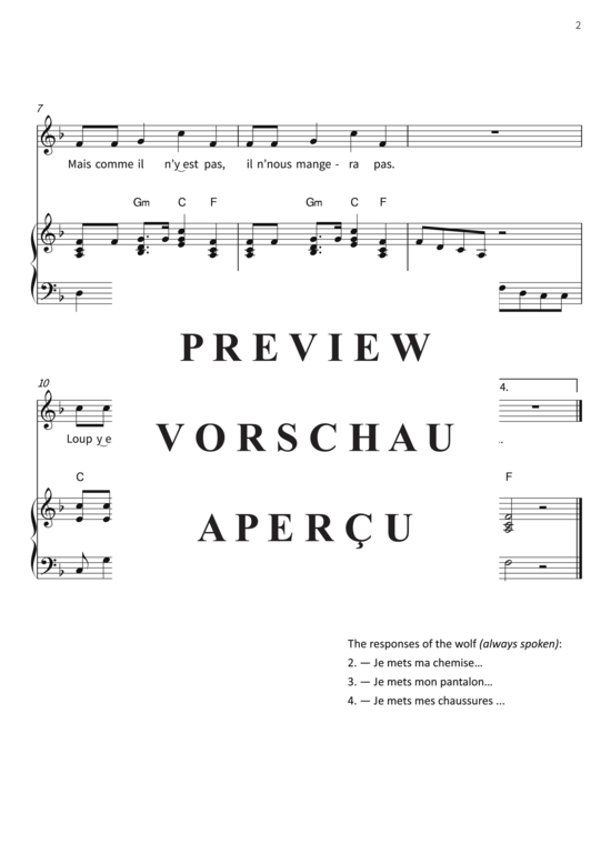 Produktgalerie: Seite 5 von 5 Promenons-nous dans les bois, , (Gesang + Klavier)