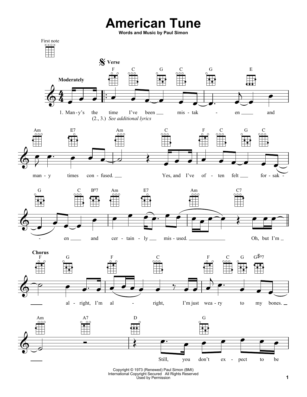 Product gallery: Page 1 of 1 American Tune, Paul Simon