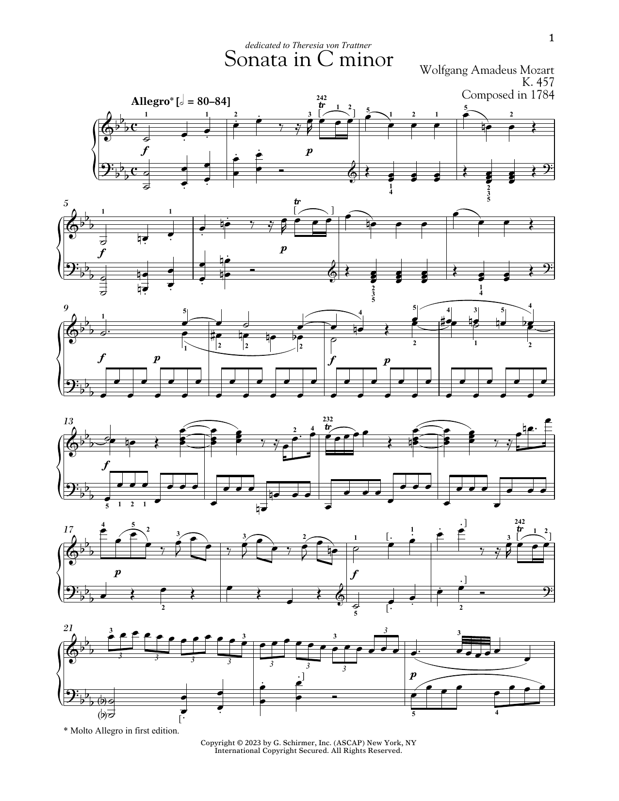 Produktbild zu: Piano Sonata In C Minor, K. 457
