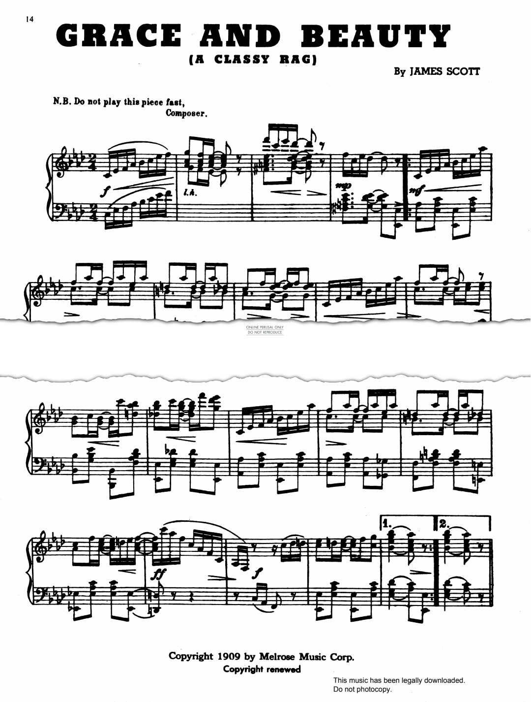 gallery: Grace And Beauty (A Classy Rag), , Klavier