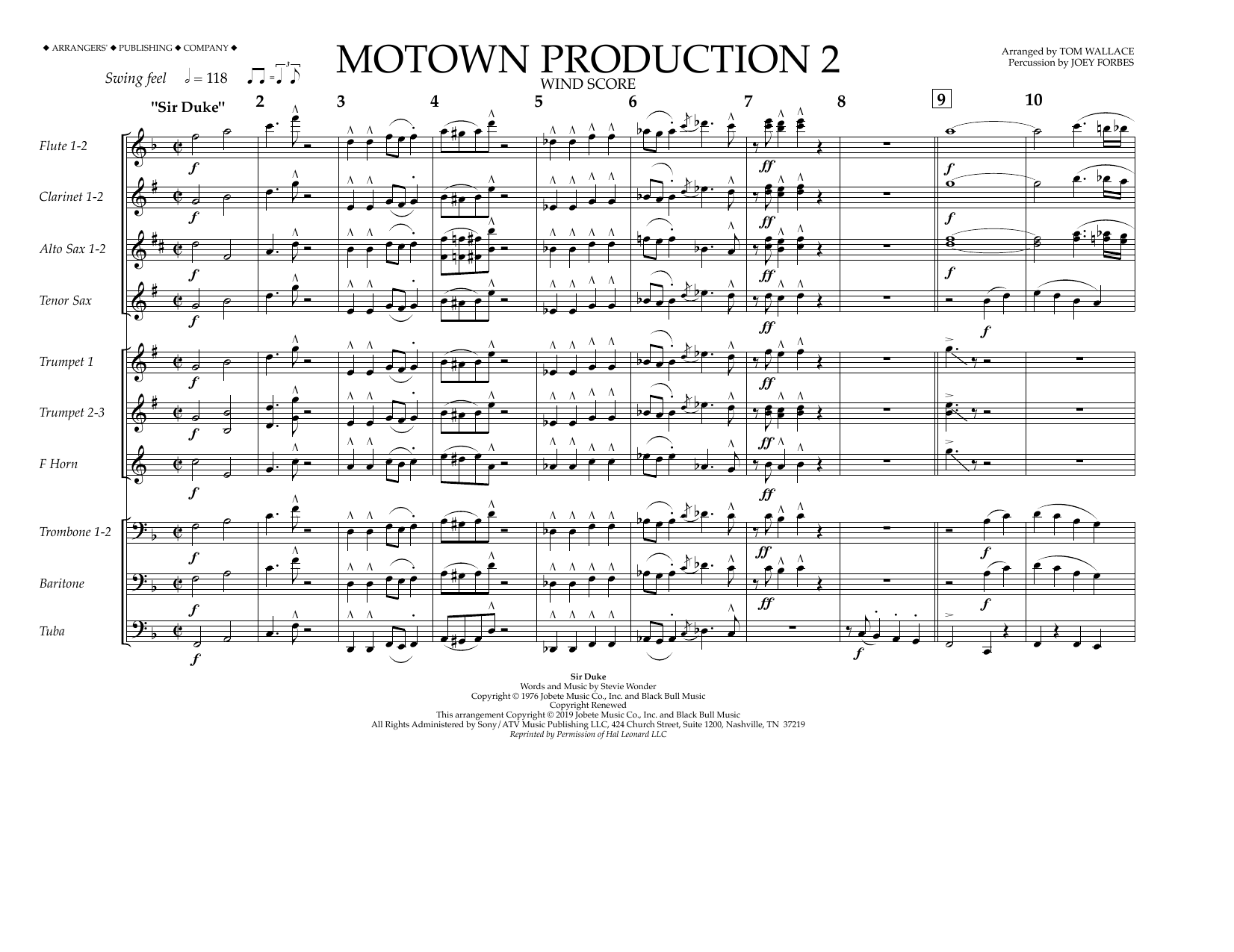Produktbild zu: Motown Production 2 (arr. Tom Wallace) - Wind Score