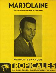 cover: Marjolaine, Francis Lemarque, Gesang, Gitarre, Klavier