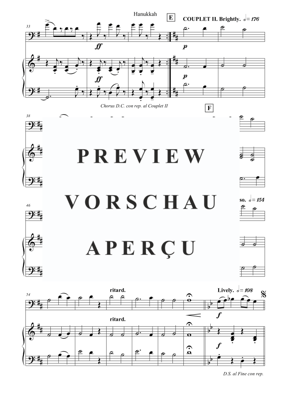 Produktgalerie: Seite 4 von 6 Hanukkah, , Posaune und Klavier