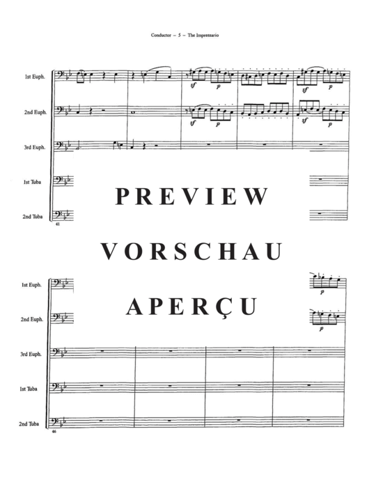 Product gallery: Page 9 of 21 Impresario Overture, The , , (Tuba Quintet EEETT)