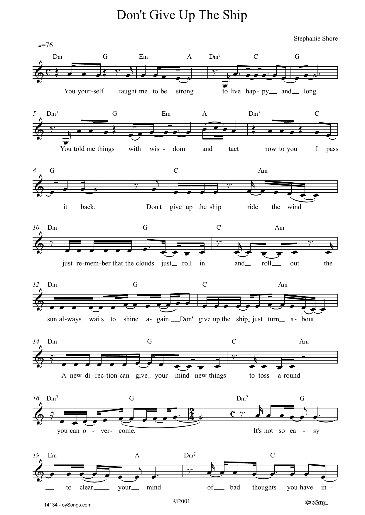 Produktgalerie: Seite 1 von 1 Don't Give Up The Ship, Stephanie Shore, Melodieinstrument