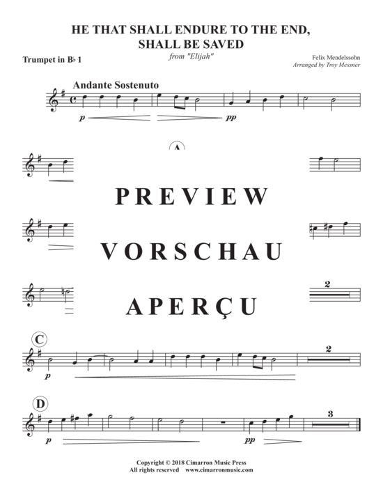 Produktgalerie: Seite 5 von 9 He That Shall Endure to the End, Shall be Saved , , (Blechbläser Quintett)