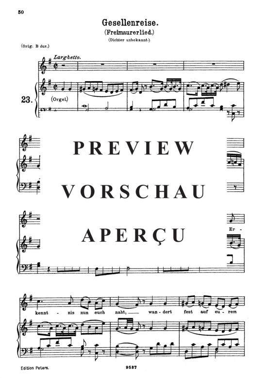 Product gallery: Page 2 of 3 Gesellenreise K.468, , Medium Voice and Piano