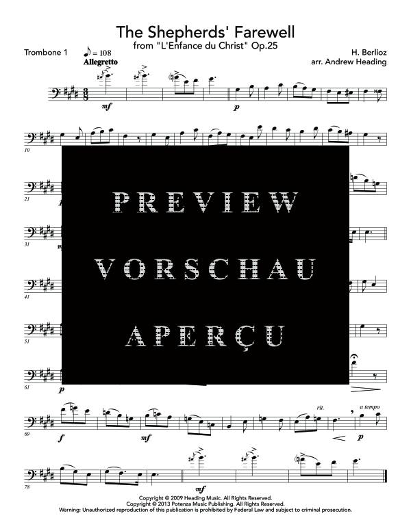 Produktgalerie: Seite 8 von 11 Shepherd´s Farewell, , (Blechbläser Quartett 3x Posaune + Tuba)